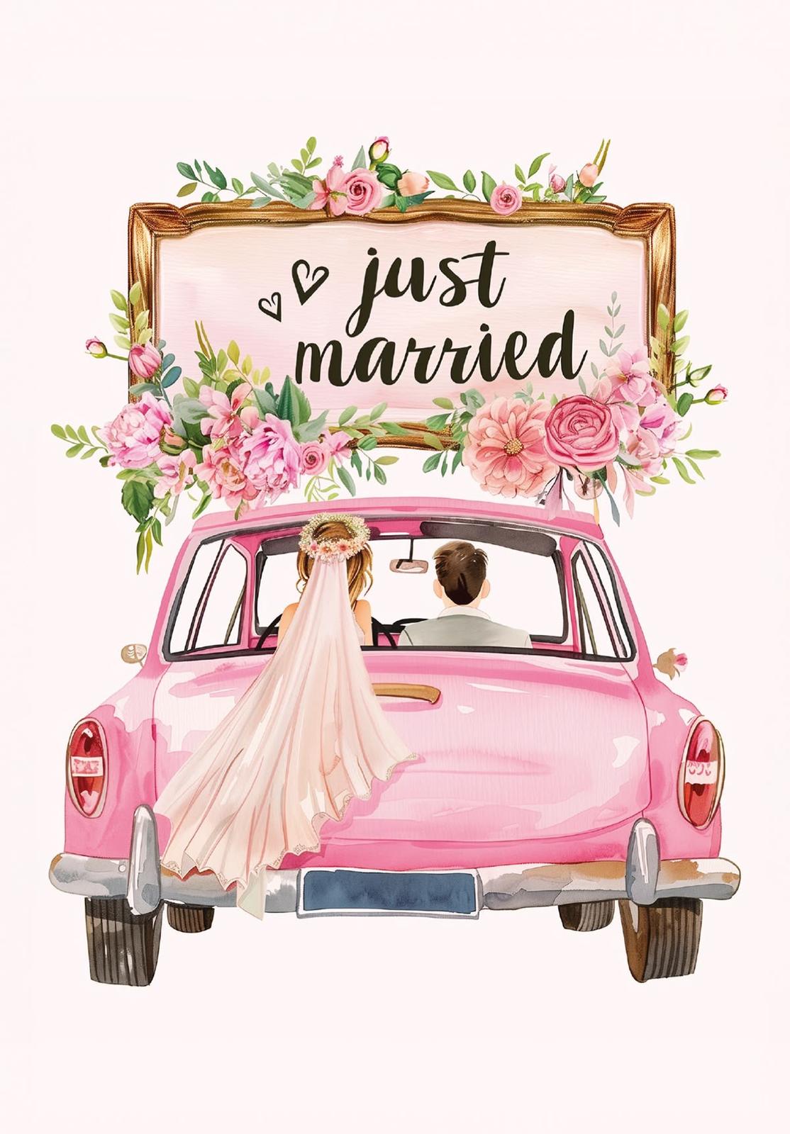 3 (3) Just Married Sticker#201 - Image 1