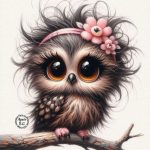 Sweet Big-Eyed Owlet Cutie Sticker#191