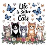 Life Is Better with Cats Sticker#320