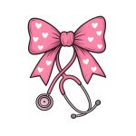 Sweetheart Nurse Pink Bow Sticker#183