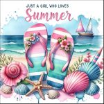 Just A Girl Who Loves Summer Sticker#237