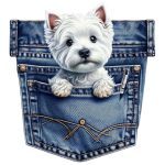 Dog In Pocket Sticker#343
