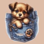 Dog In Pocket Sticker#342