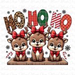 Sweet Reindeer Trio "Ho Ho Ho" Sticker#287