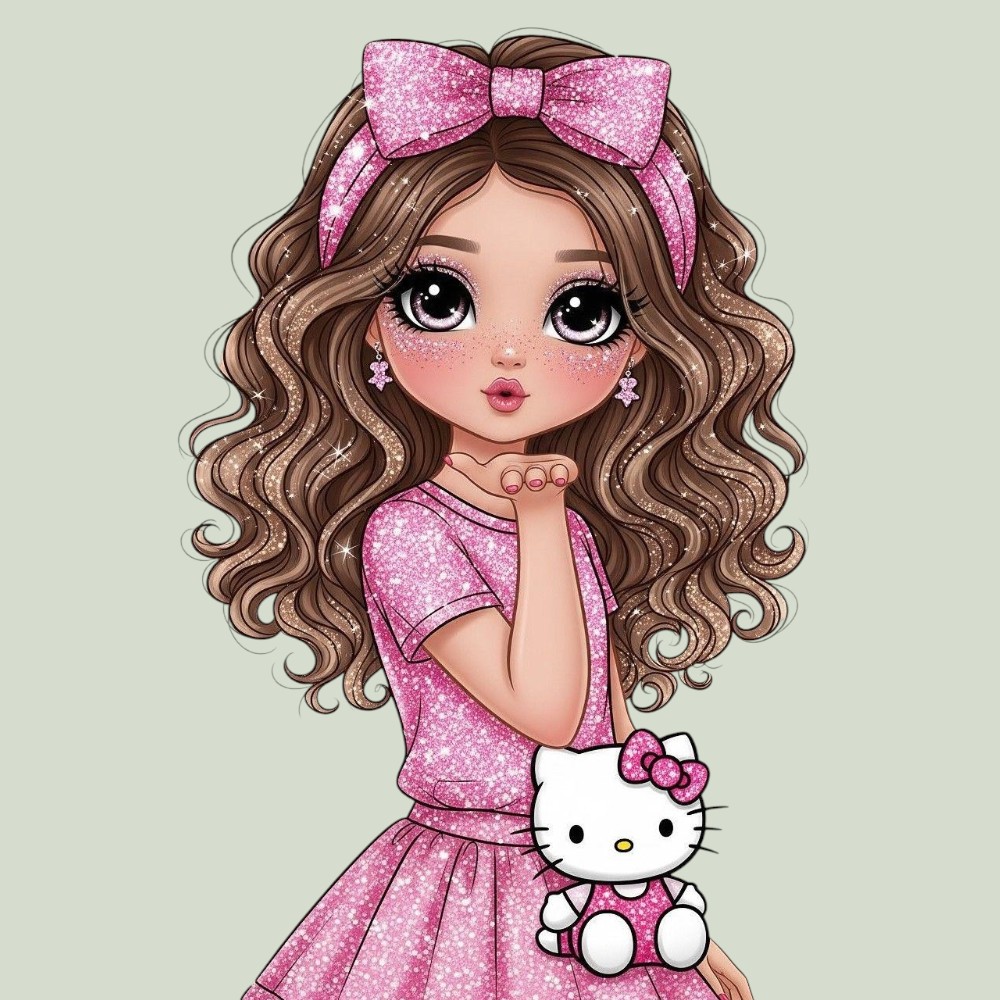 PHOTO-2026-06-27-11-23-49_1 Glitter Bow & Kitty Bestie Sticker#314 - Image 1