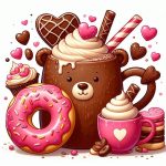 Adorable Bear Mug Hot Chocolate Sticker #15