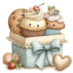 Cute Cupcake & Cookie Sticker #14