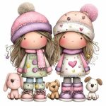 Cozy Winter Besties Sticker#306