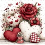 Rustic Country Valentine Rose Art Sticker#172