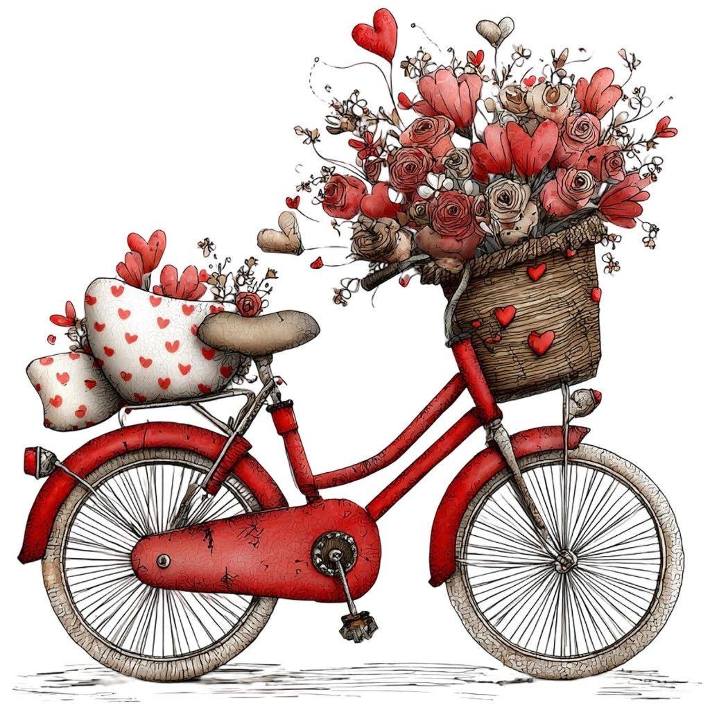 PHOTO-2026-06-27-11-25-03_16 Sweetheart Cruising Bike with Heart Bouquet Sticker#171 - Image 1