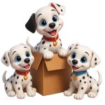 Three Cute Dalmatian Puppies Sticker #13