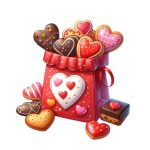 Luxury Valentine Rose Bouquet & Chocolate Box Sticker#166